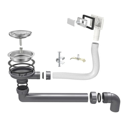 Nurion Fregadero Metal Negro 28,5 x 34,5 - Fregadero Cocina - Fregaderos Cocina - Fregadero Cocina - sin agujero para grifo acero inoxidable