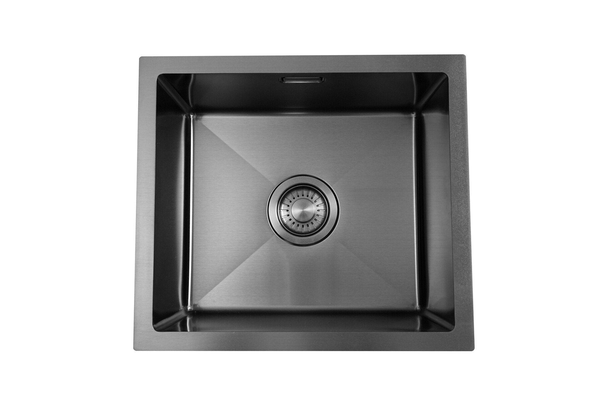 Nurion Fregadero Metal Negro 28,5 x 34,5 - Fregadero Cocina - Fregaderos Cocina - Fregadero Cocina - sin agujero para grifo acero inoxidable