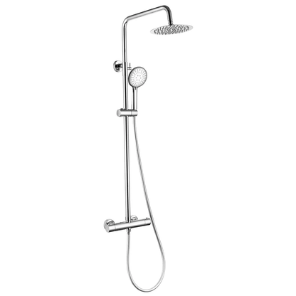 Ducha efecto lluvia de superficie cabezal 30 cm ducha termostática cromo