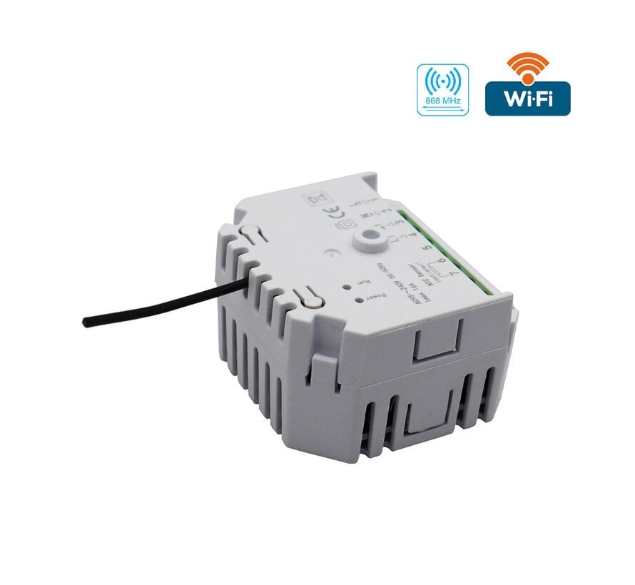 Termostato QH-Basic WiFi negro con receptor empotrado