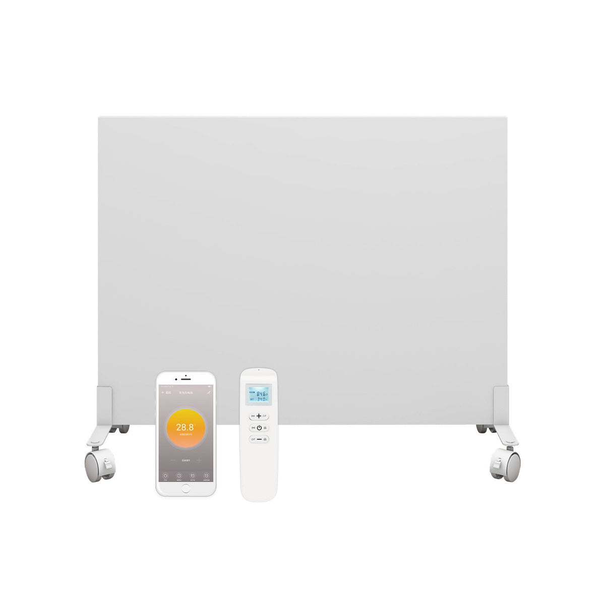 QH-FR Pannello a infrarossi mobile serie FR da 350 o 700 watt con ruote incluse