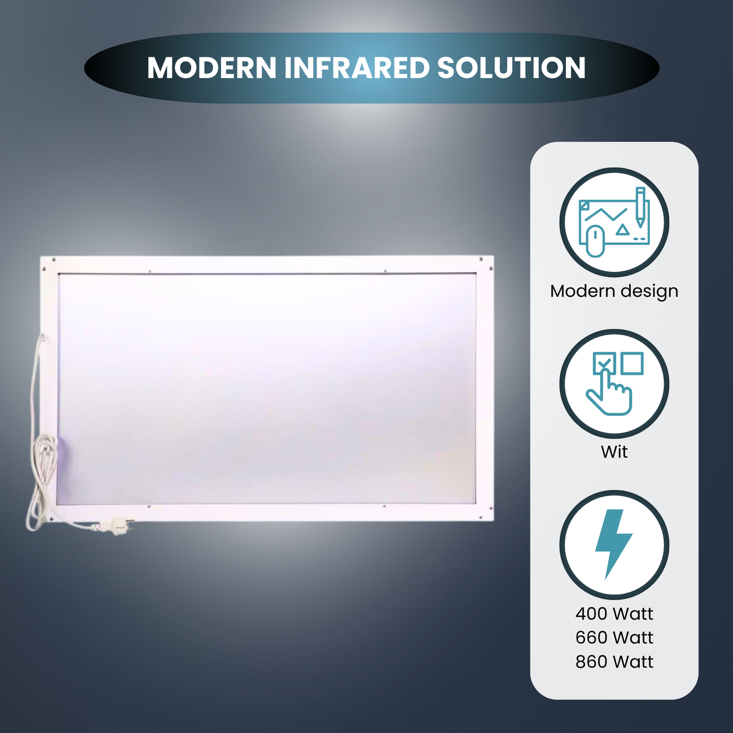 QH-H4 Panel infrarrojo H4 Exclusive Series 59 x 59 - 400 vatios