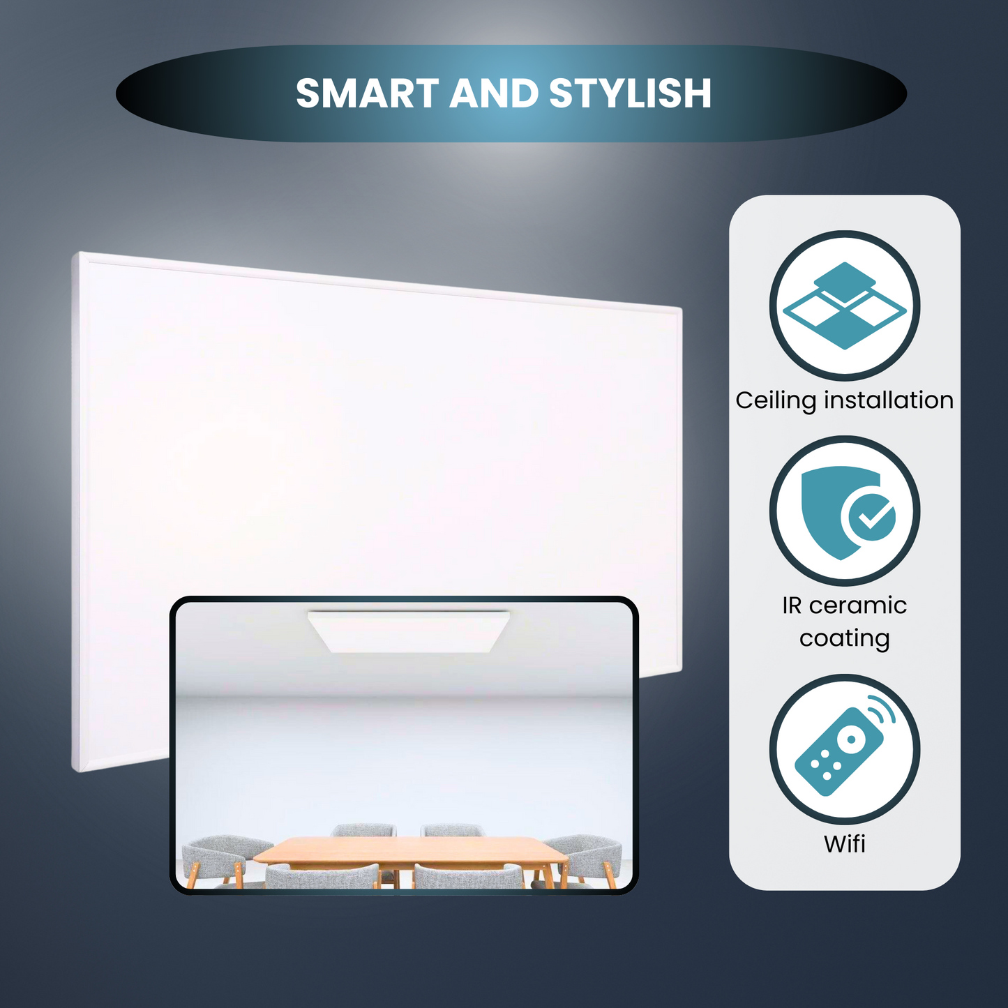 Panel infrarrojo QH-H4 Exclusive Serie 70 x 120 cm - 1000 vatios