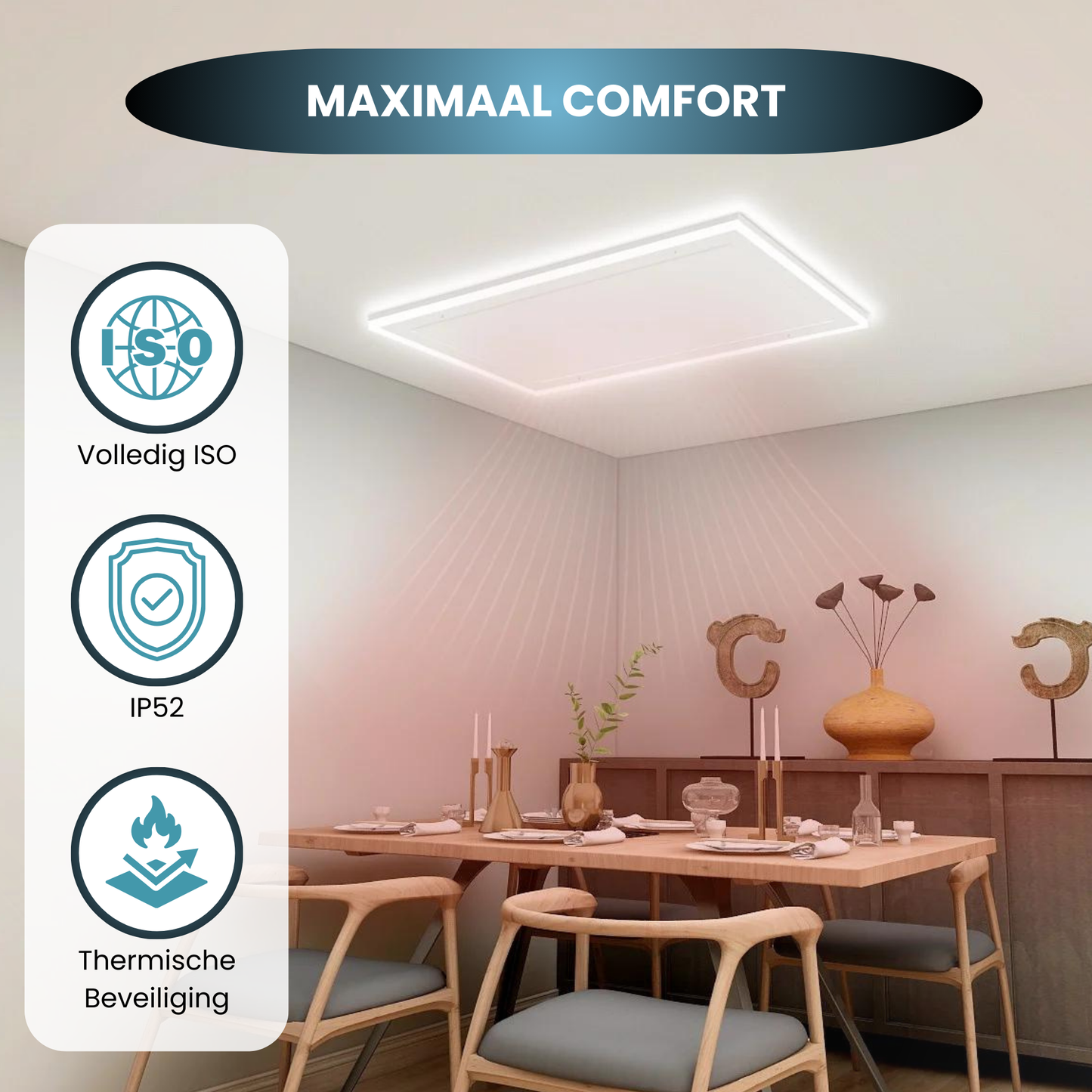 Panel infrarrojo QH-HL con iluminación LED 63 x 108 cm - 700Watt