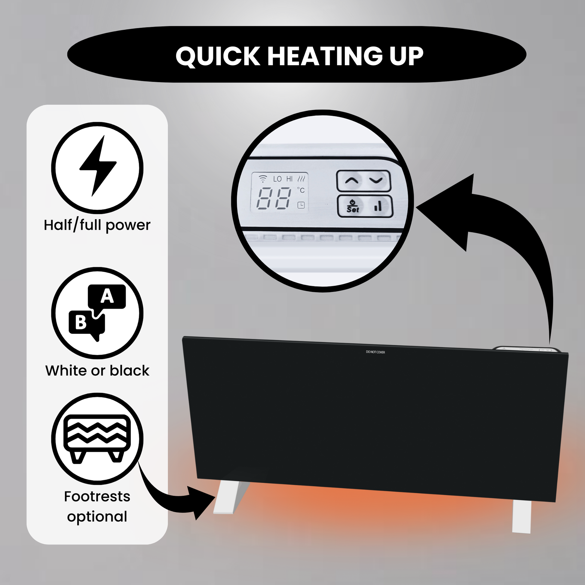 Calefacción de calidad - Eco Slim Wifi negro