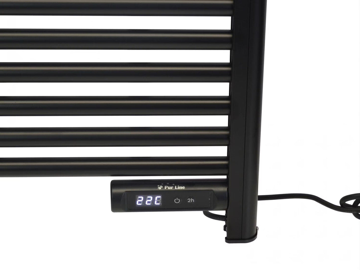 Radiador de toallas eléctrico inteligente con control digital negro 425Watt