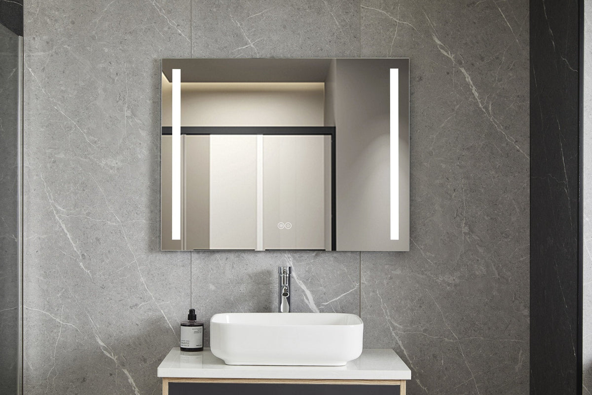 Specchio 60 x 120 cm senza cornice, illuminazione LED incassata e antiappannamento