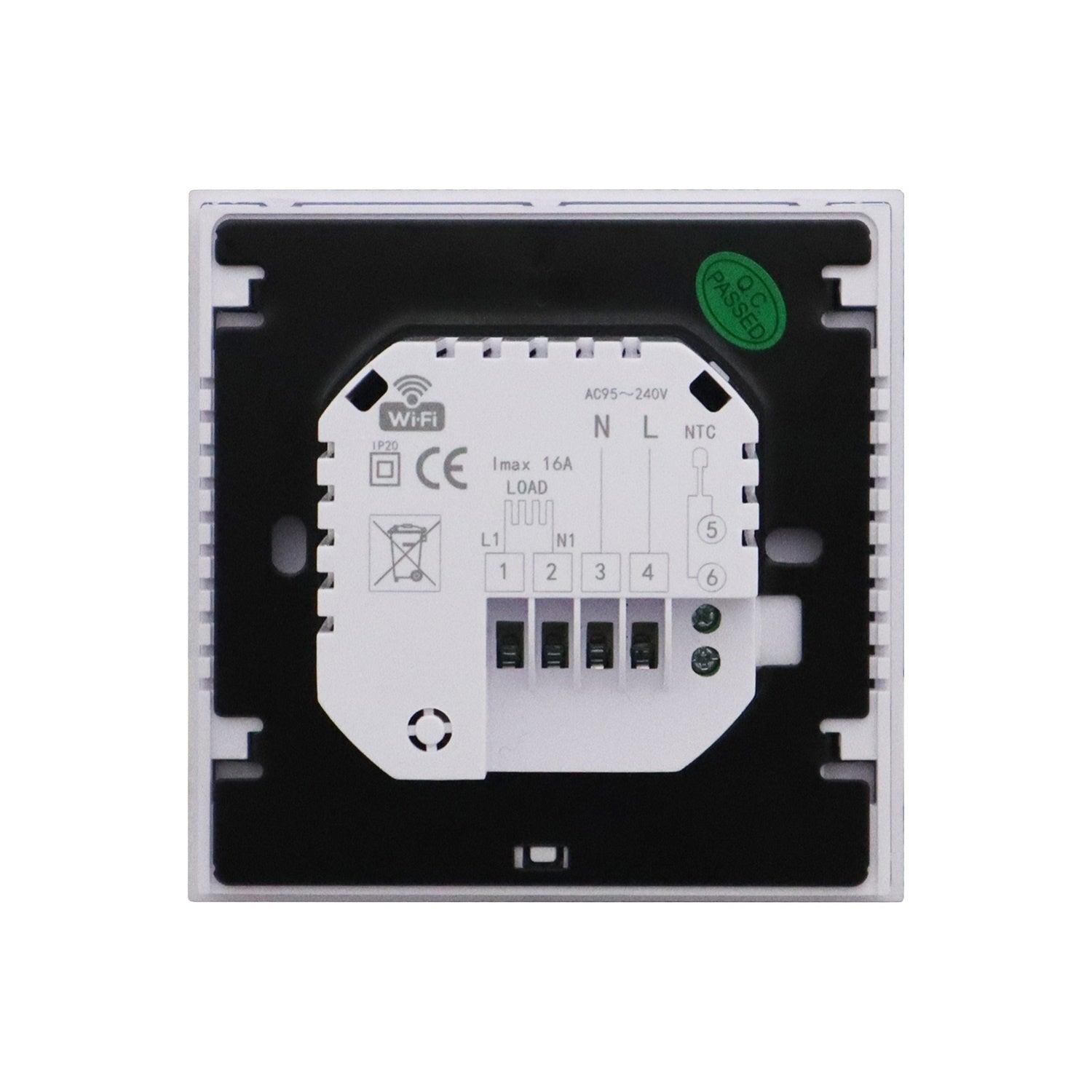 Termostato programable Touch-PRF 78 en blanco o negro
