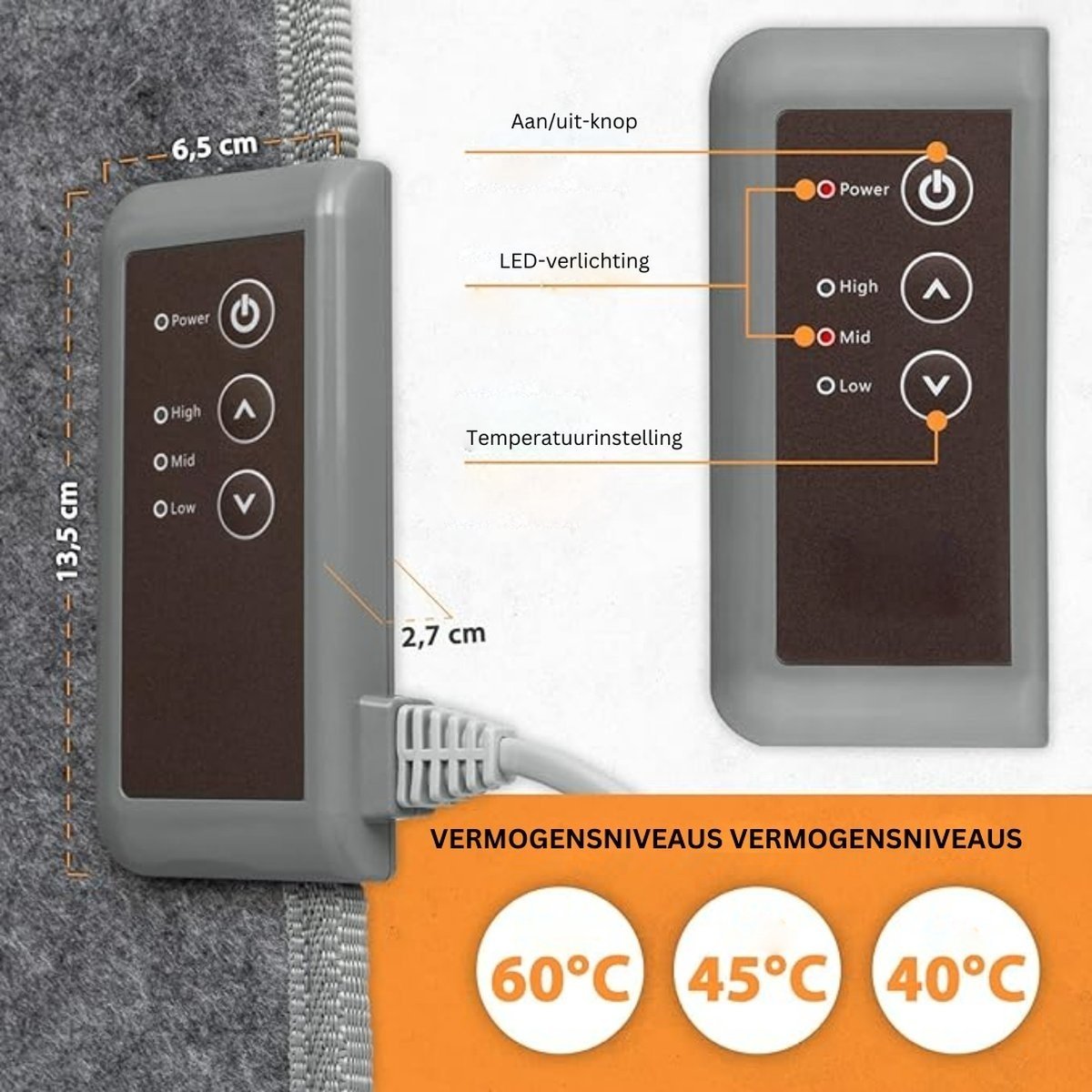 Panel infrarrojo móvil plegable con 3 niveles de calor - 165W