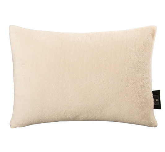 Cojín térmico Warmy de terciopelo blanco roto