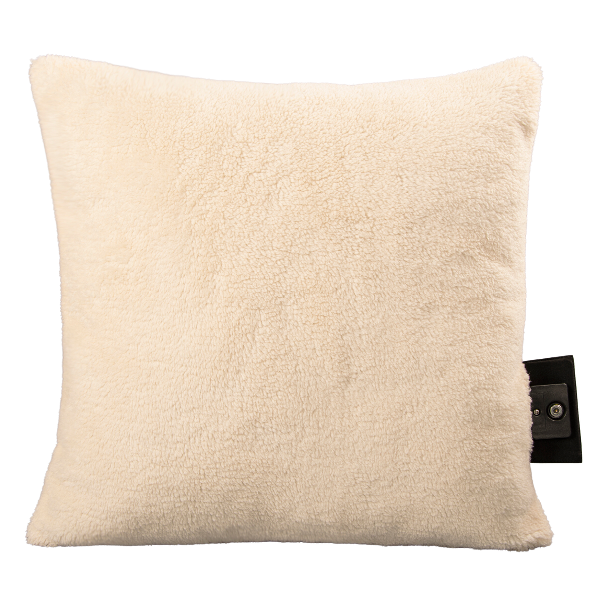 Cuscino termico Warmy in velluto bianco sporco