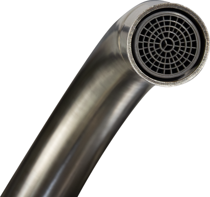 Grifo de lavabo Gun Metal con caño giratorio de 180 grados