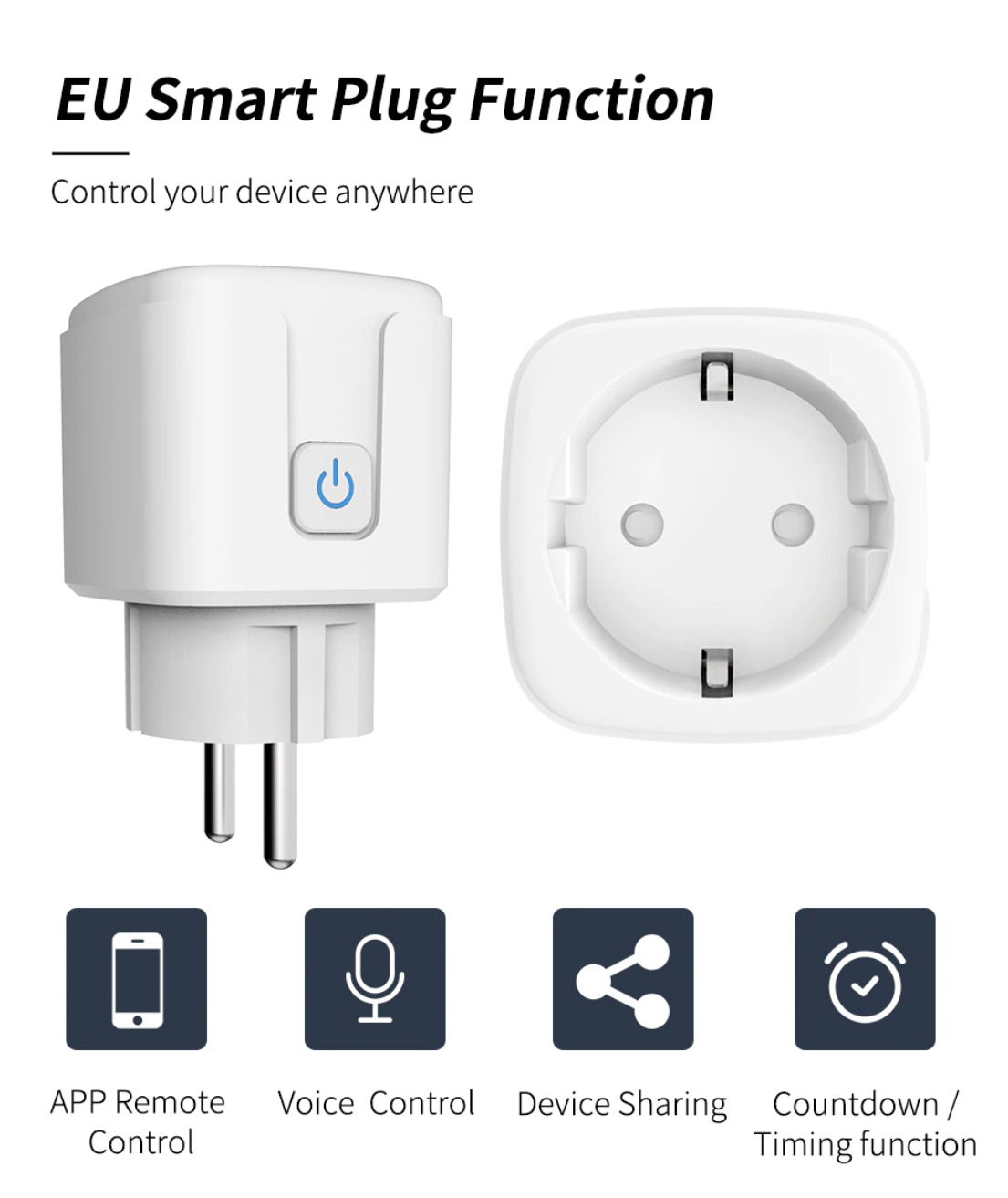 Misuratore di consumo presa intelligente Wifi con funzione timer