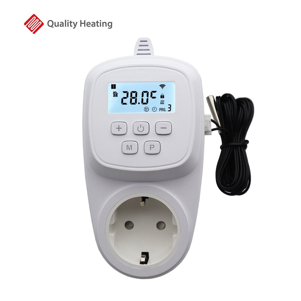 Termostato a spina Wifi con sensore indipendente QH-42